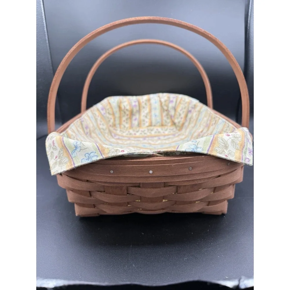 Longaberger 2007 Medium Oval Gathering Basket 🧺🌿 w/ Fabric Liner – Classic
